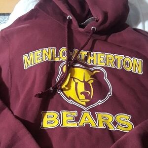 Jerzees Maroon Menlo Atherton Bears Hoodie